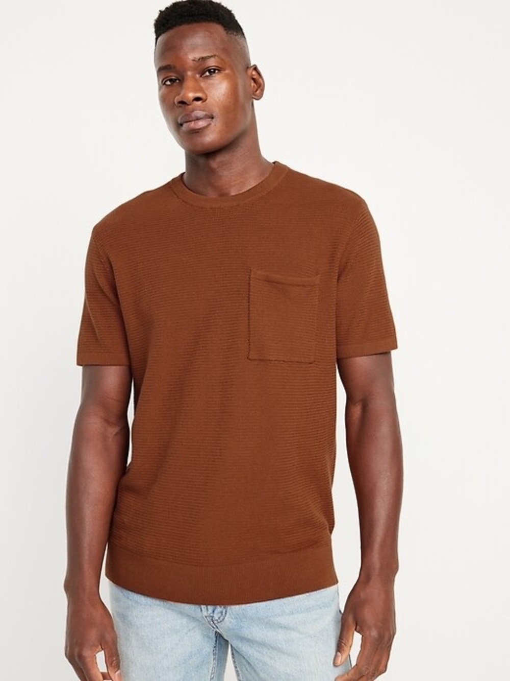 OLD NAVY 100% Cotton Sweater-Knit T-Shirt in Copper Penny - XXL